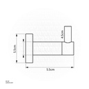 Brass and stainless steel Clothes Hook JM31