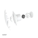 Exhaust fan BB D100 with back draught shutter ERA BREEZE 4C Matt White Made in Russia