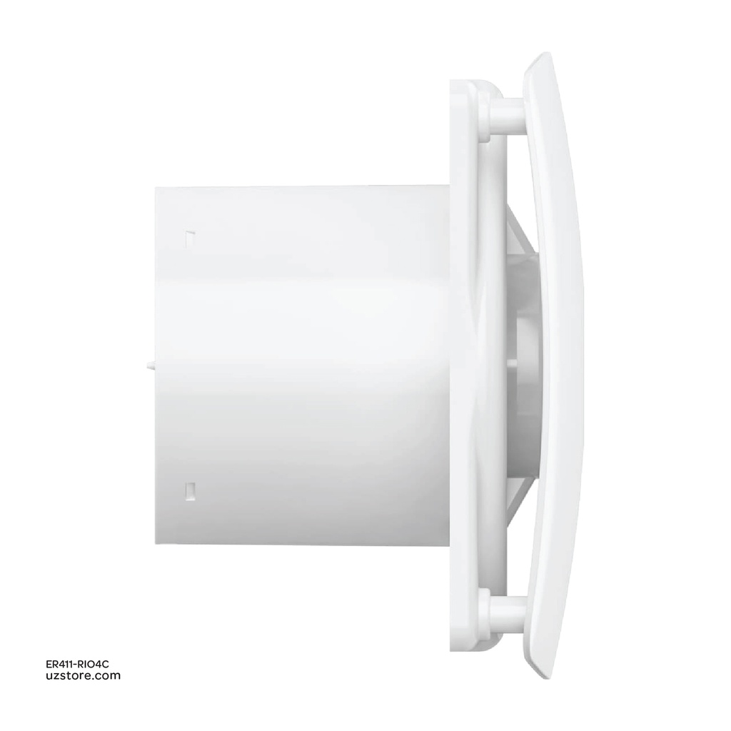 Exhaust fan BB D100 with back draught shutter ERA RIO 4C Matt white Made in Russia 