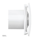 Exhaust fan BB D100 with back draught shutter ERA RIO 4C Matt white Made in Russia 