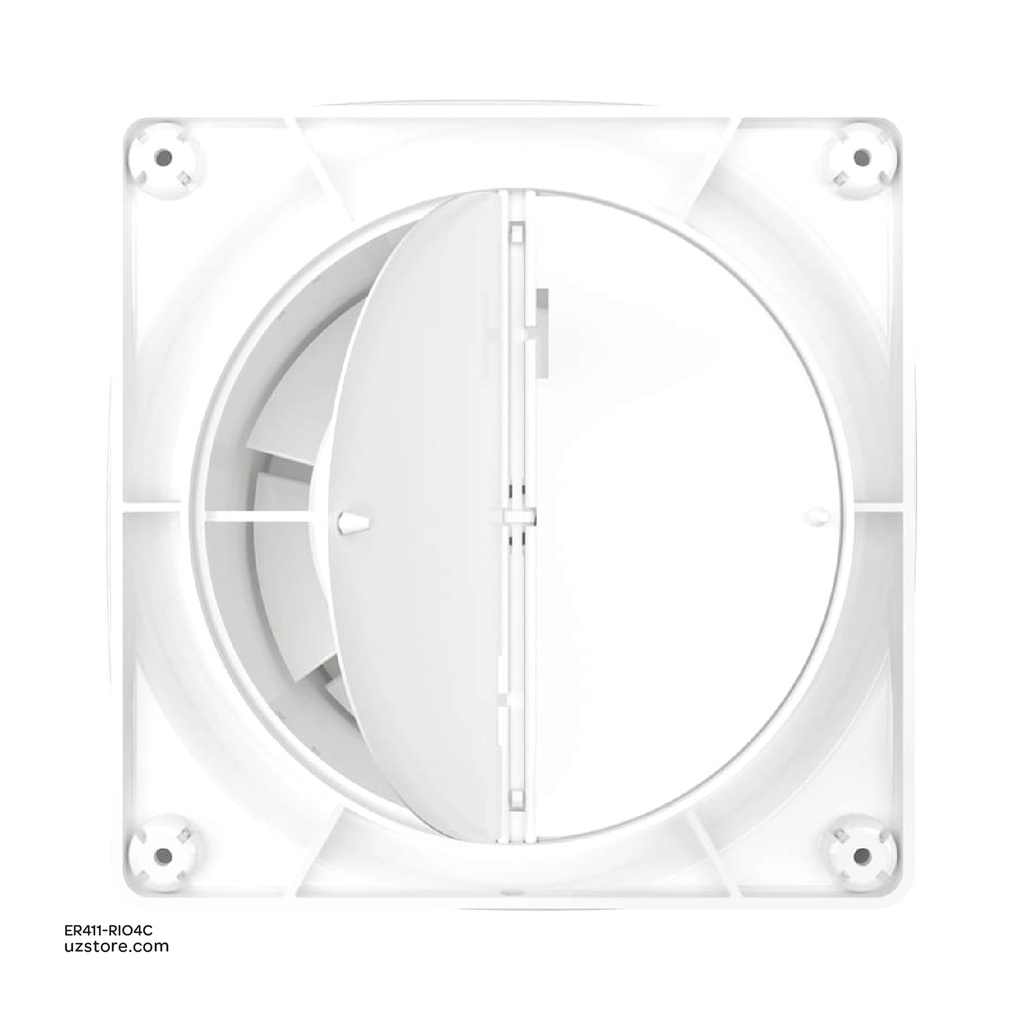 Exhaust fan BB D100 with back draught shutter ERA RIO 4C Matt white Made in Russia 