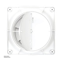 Exhaust fan BB D100 with back draught shutter ERA RIO 4C Matt white Made in Russia 