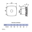 Exhaust fan BB D100 with back draught shutter ERA RIO 4C Matt white Made in Russia 