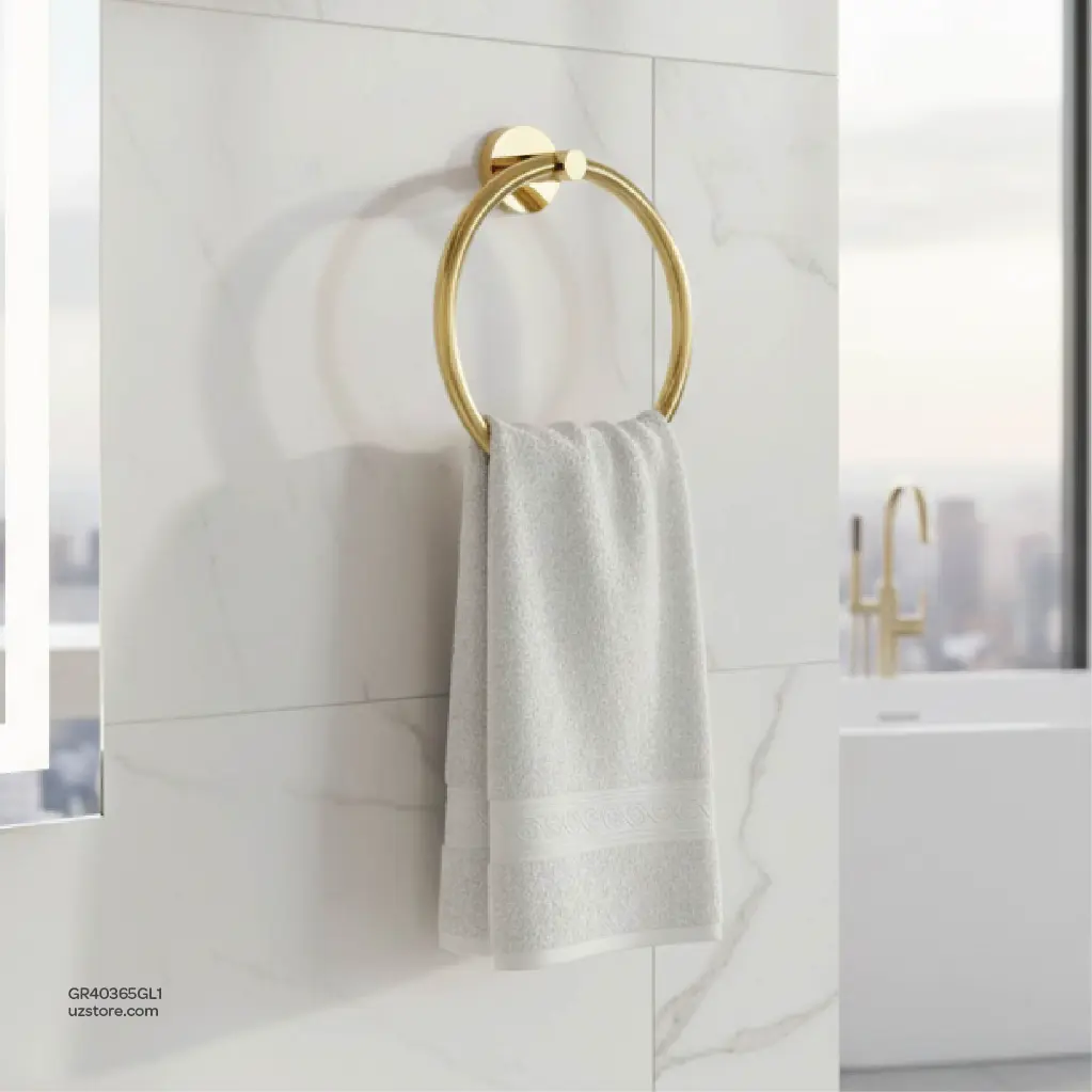 Uzstore GROHE Essentials Towel ring , 40365GL1 , cool sunrise GR40365GL1-03.webp