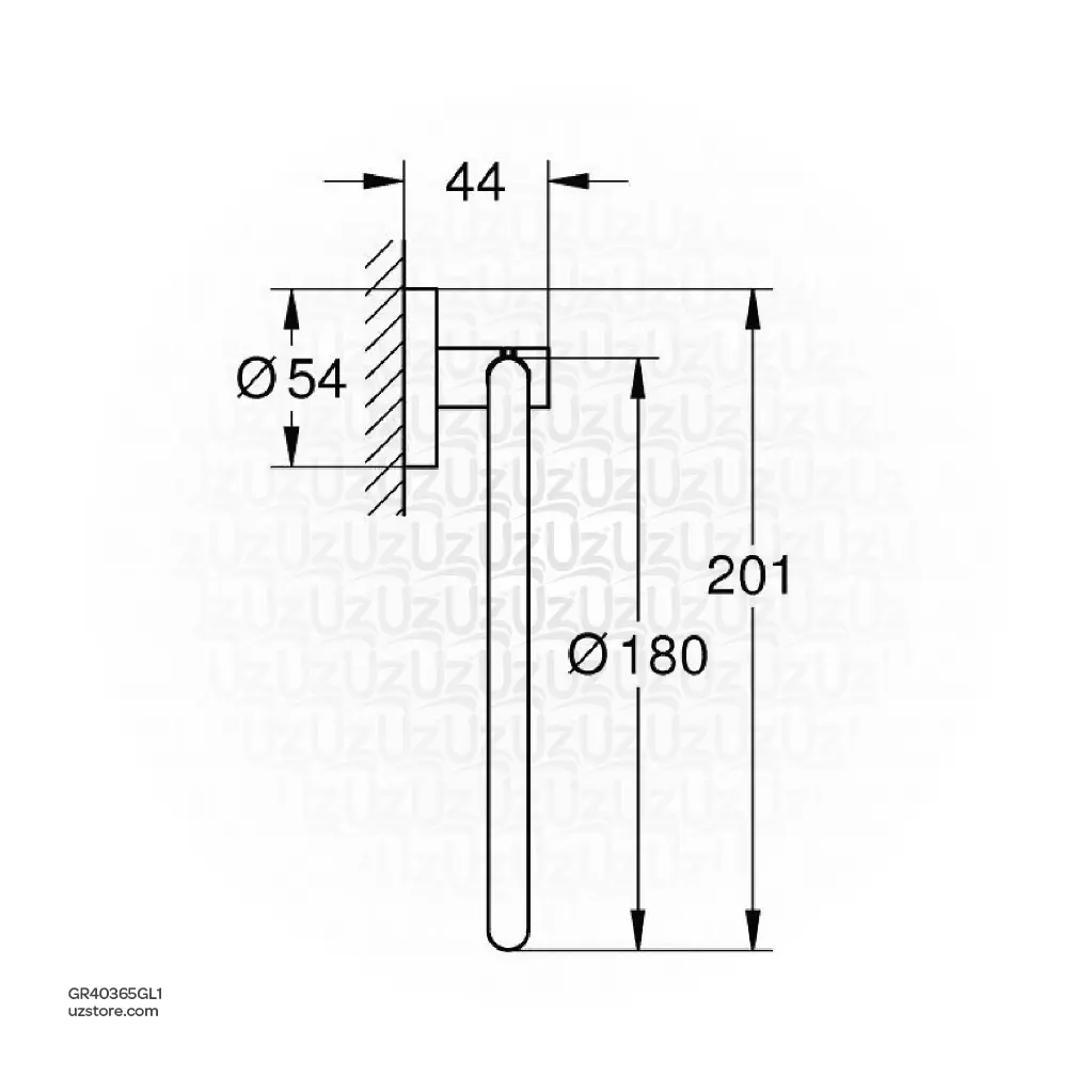 Uzstore GROHE Essentials Towel ring , 40365GL1 , cool sunrise GR40365GL1-02.webp