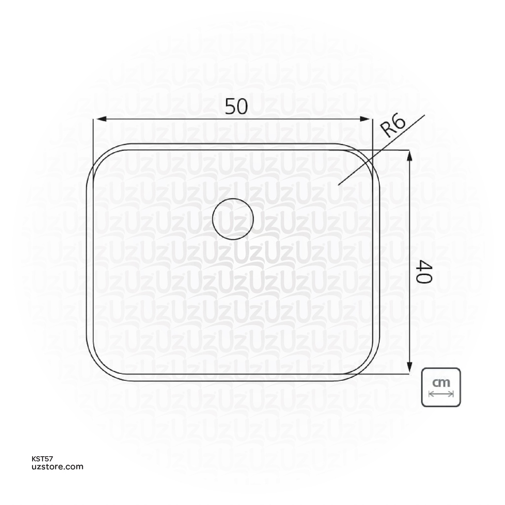 Tramontina Stainless Steel Sink Bowl 50x40x20 50BL R6 SA 94018/113