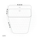 Vlavu Wall-hung basin
 Fixing to wall with back 385X345X425mm CB. 39.0033