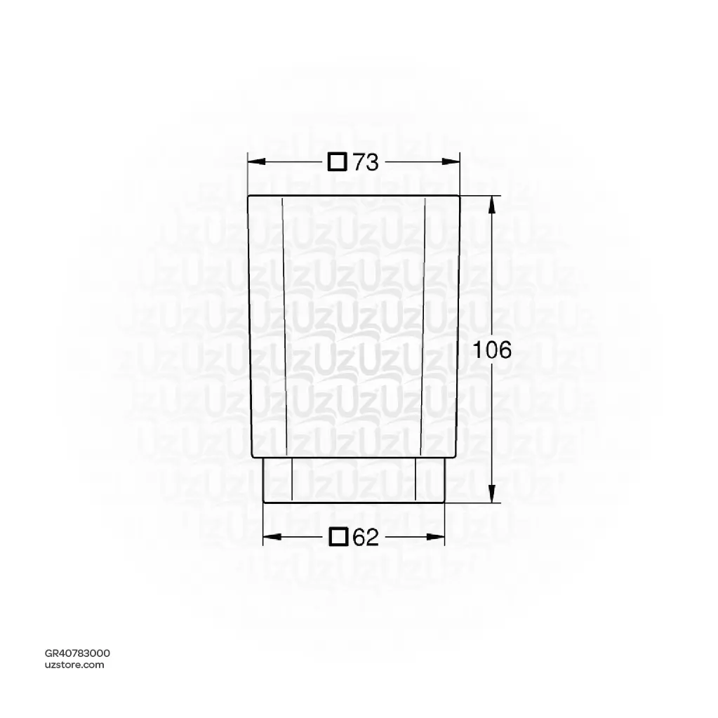 Uzstore  GROHE Selection Cube Glass , 40783000 , chrome GR40783000-02.webp