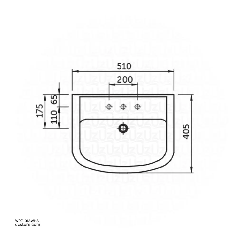 Uzstore RAK Ceramic Flora Wash Basin 60CM FL01AWHA  WRFL01AWHA-02.webp