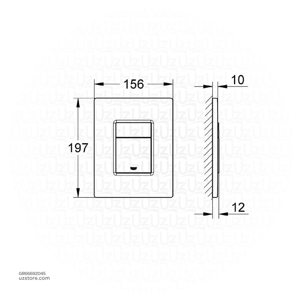 GROHE SA PLATE, ACTUATION- SKATE COSMO 66692045