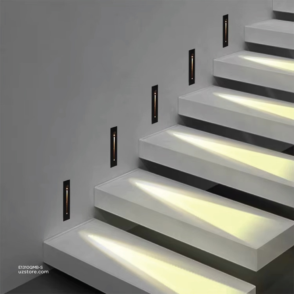 LED Outdoor Step LIGHT FD-L185-3W WW Black With Sensor
