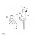 KLUDI RAK  ABS shattaf with concealed single lever mixer with pre-installation kit RAK3200702.GD2 Matt Gold