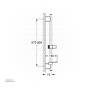 GROHE Rainshower SmartActive Shower rail , 900 mm , 22125KF0 , phantom black