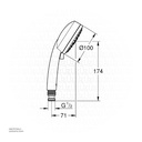GROHE Tempesta Cosmopolitan 100 Hand shower 4 sprays , 27573GLC Cool Sunrise