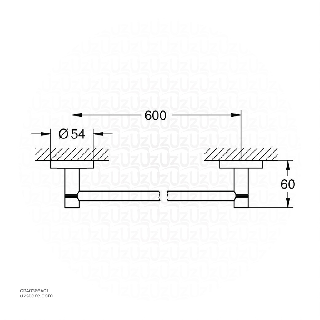 GROHE Essentials Towel holder , 40366A01 , hard graphite