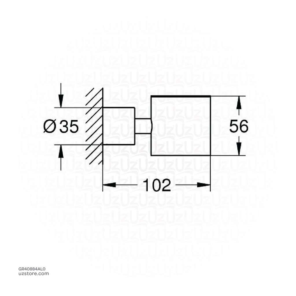 GROHE Atrio Holder , 40884AL0 , brushed hard graphite