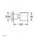 GROHE Atrio Holder , 40884AL0 , brushed hard graphite