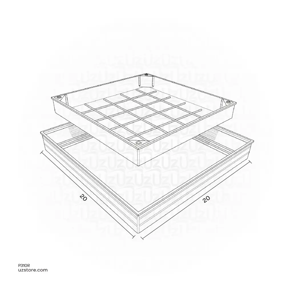 Uzstore Aluminium Manhole Cover Tile 20x20 AAINV 005601  P310R-03.webp