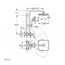 GROHE Tempesta Cosmopolitan System 250 Cube Shower system with single lever mixer for wall mounting , 26692000 , chrome
