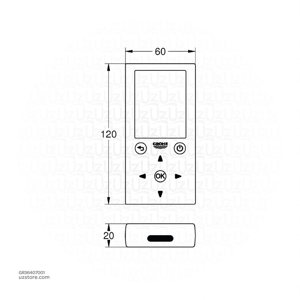 GROHE Remote control , 36407001 , chrome