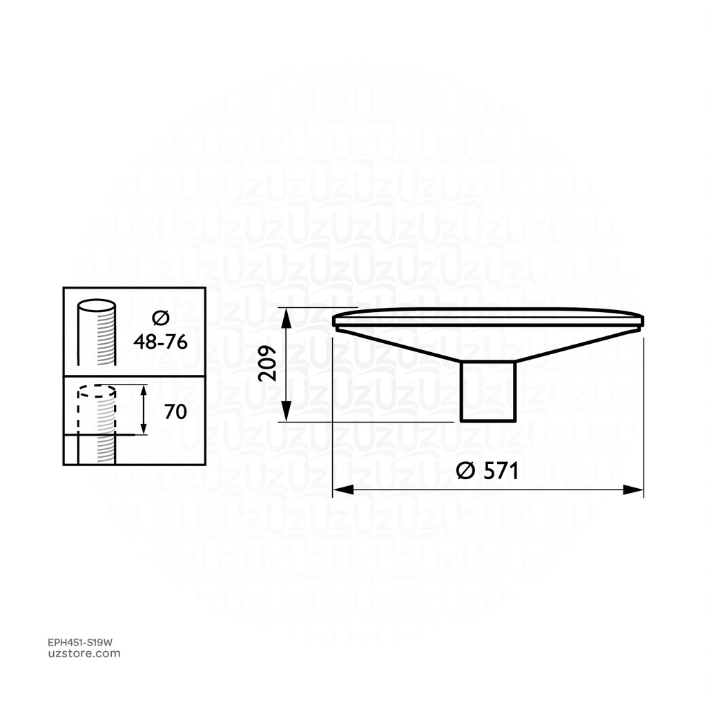 Philips Street Light TownGuide Performer BDP100 LED35/730 DM PCC BK SRG10 62P 910770238537
