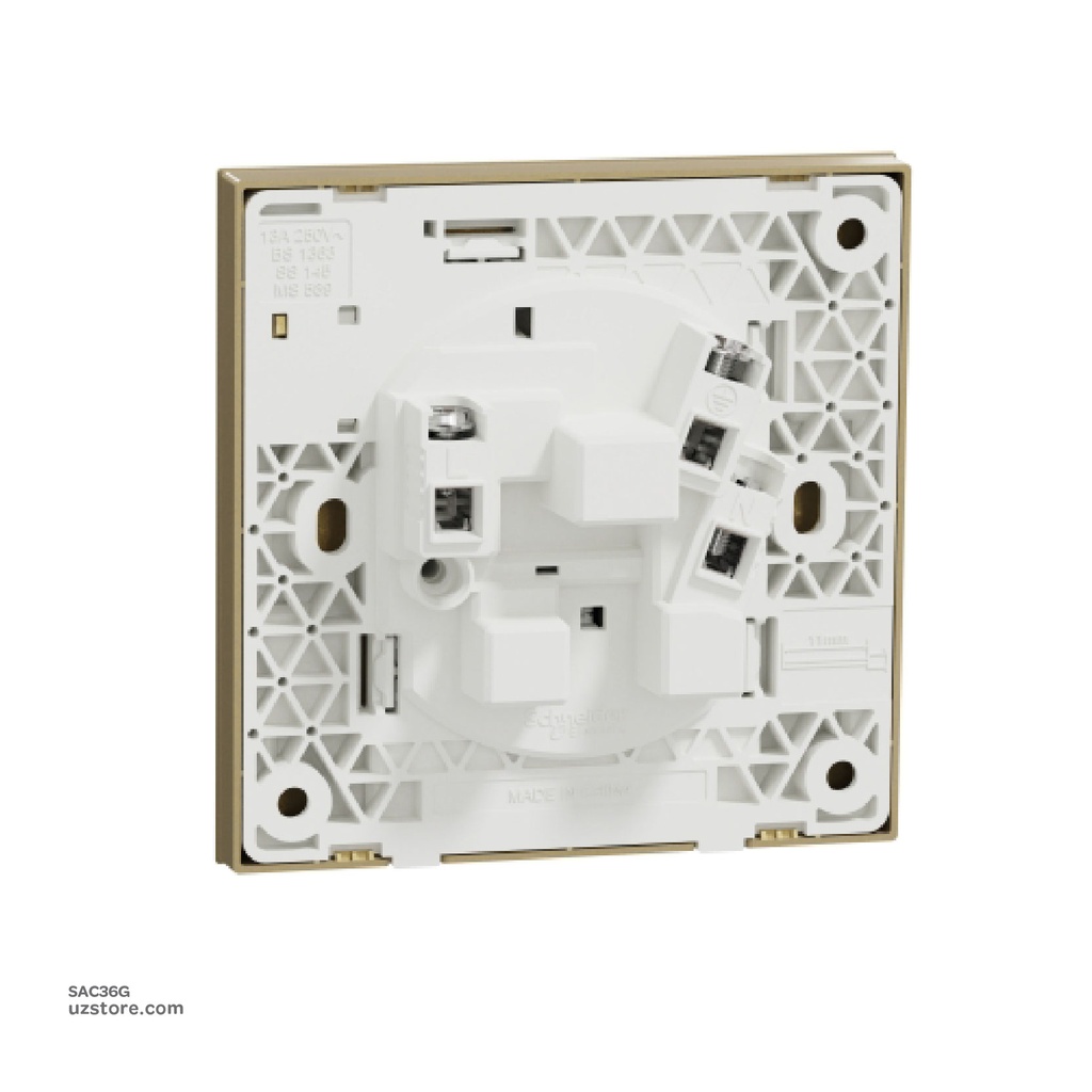Switch socket 13A 3*3 Schneider Avatar On C Wine Gold