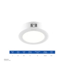 OPPLE LED Slim Surface Light Round Sm-ESII R100-6W-6000K-WH-NV , Day Light 