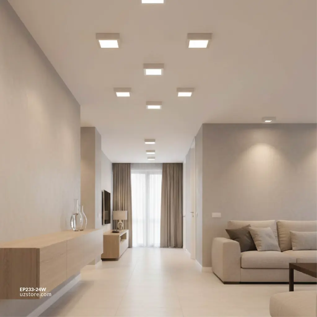 Uzstore  OPPLE LED Slim Surface Light Square Sm-ESII S200-24W-3000K-WH-NV , Warm White EP233-24W-04.webp