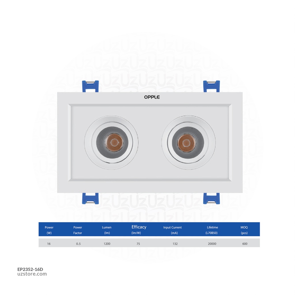 OPPLE LED SpotGR-US-2-16W-5700-24D-WH-GP , 5700K Daylight 541003340500 