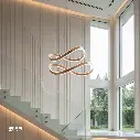 Uzstore OPTARA Pendant Light -  800×1,  600×1H 2500mm, 3000K, Stainless steel  Brushed rose gold 22518-6+8  E1057X2 800-05.webp