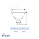 PHILIPS LED Spot Light Lamp Bulb MR16 4.5-50W 36D 865 100-240V  6500K Cool Daylight 929001874108