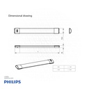 PHILIPS Essential LED Smart Bright Wide 2 Feet Batten BN005C LED15/CW L600 PSU GM  6500K Cool DayLight 