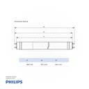 Philips 2ft LED Tube Rod T8 8W Half white 4000K  600mm E DE 600mm 8W 740 T8 929003088108