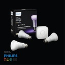 PHILIPS Hue Uae White & Color Ambiance LED Smart Bulb Starter Kit (3 Bulbs & Bridge ) , 9290024896