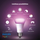 PHILIPS Hue Uae White & Color Ambiance LED Smart Bulb Starter Kit (3 Bulbs & Bridge ) , 9290024896