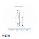 Philips SON-T 250W E E40 1SL/12 High Pressure Sodium lamp with clear tubular outer bulb 928492409291