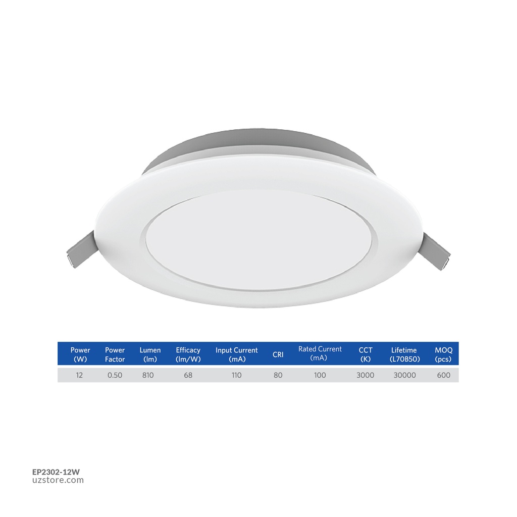 OPPLE LED Down Light Ecomax II Slim RC-HPF ESII R150 12W , 3000K-WH Warm White 
