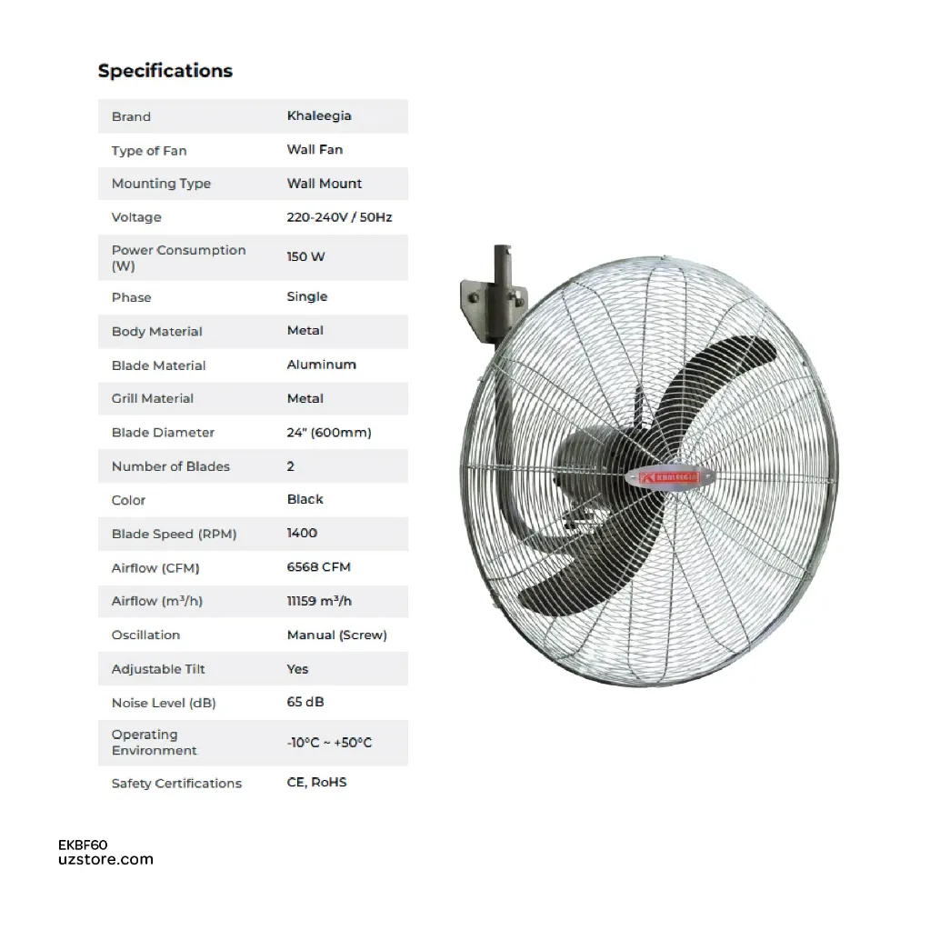 Uzstore 24 Inch Bracket Fan Khaleegia  KBF-60 EKBF60-02.webp