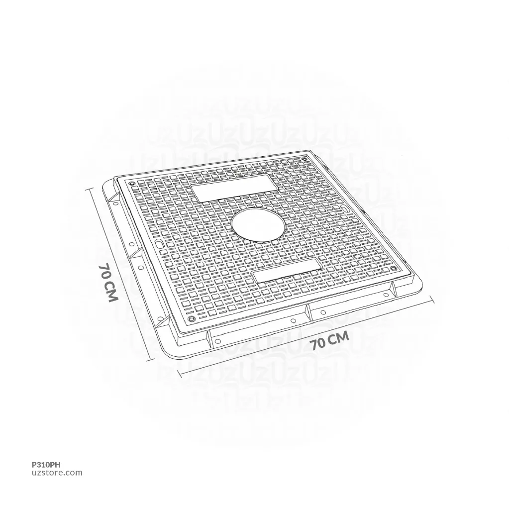 Uzstore FIBER HD Manhole Cover 70x70 cm P310PH-03-02.webp