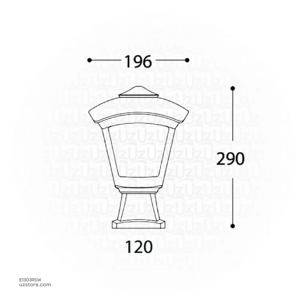 Uzstore FUMAGALLI DISMA ROBY WHITE STAND CLEAR E27 WH T20.114.WXE27 Made in Italy  E1303RSW-02.webp