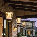 Uzstore OPTARA Outdoor Hanging Pendant Light - 16WW, 3000-3500K, Aluminum+PC, Matt Black SH-DD202237S  E1305EBHS-06.webp