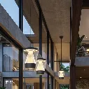 Uzstore OPTARA Outdoor Hanging Pendant Light - 16WW, 3000-3500K, Aluminum+PC, Matt Black SH-DD202237S  E1305EBHS-02.webp