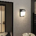 KNVIX - Wall Outdoor Light - E27, 180×245×95mm, Glass+Aluminum, Matt Black,  024-1L 4 PC-16.webp