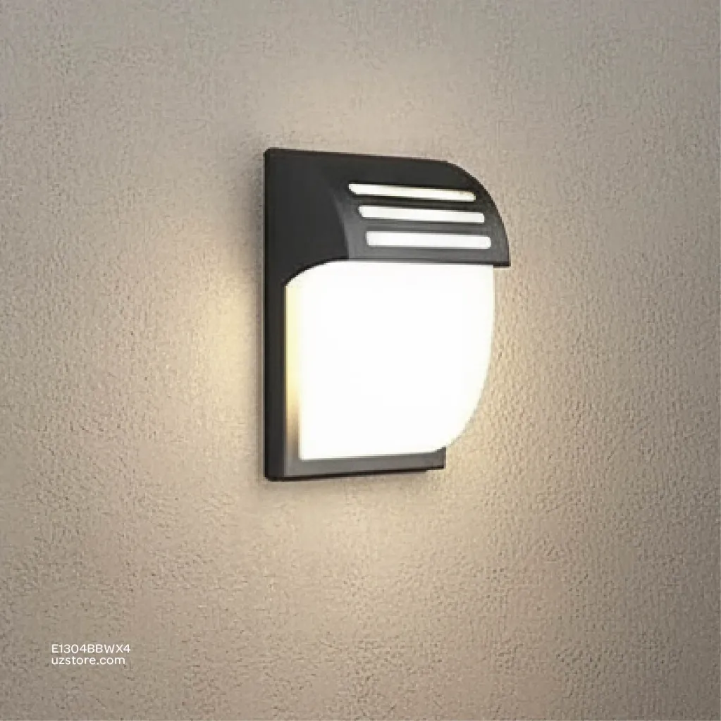 KNVIX - Wall Outdoor Light - E27, 180×245×95mm, Glass+Aluminum, Matt Black,  024-1L 4 PC-15.webp