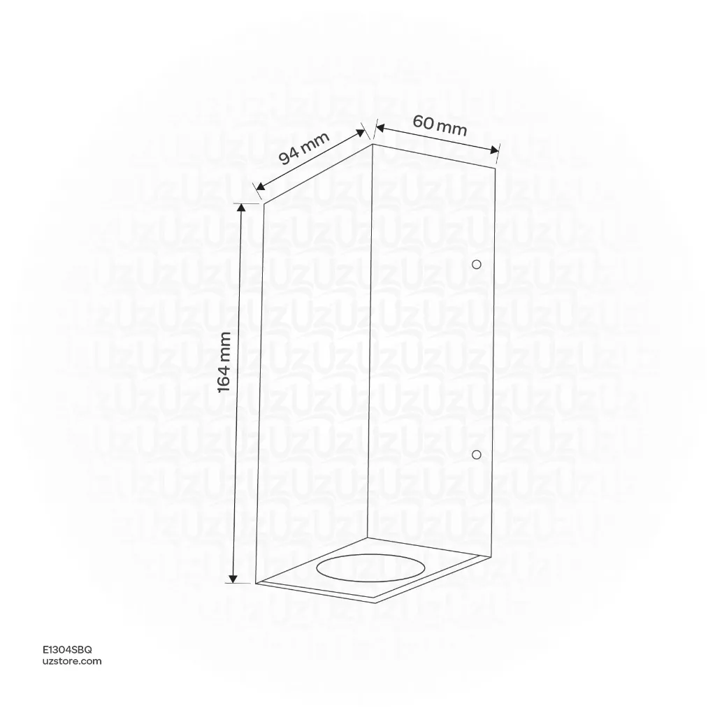 Uzstore  KNVIX - Wall Outdoor Light - GU10, 94×60×164mm, Aluminum+Glass, Matt Black,  9709 GU10  E1304SBQ-02.webp