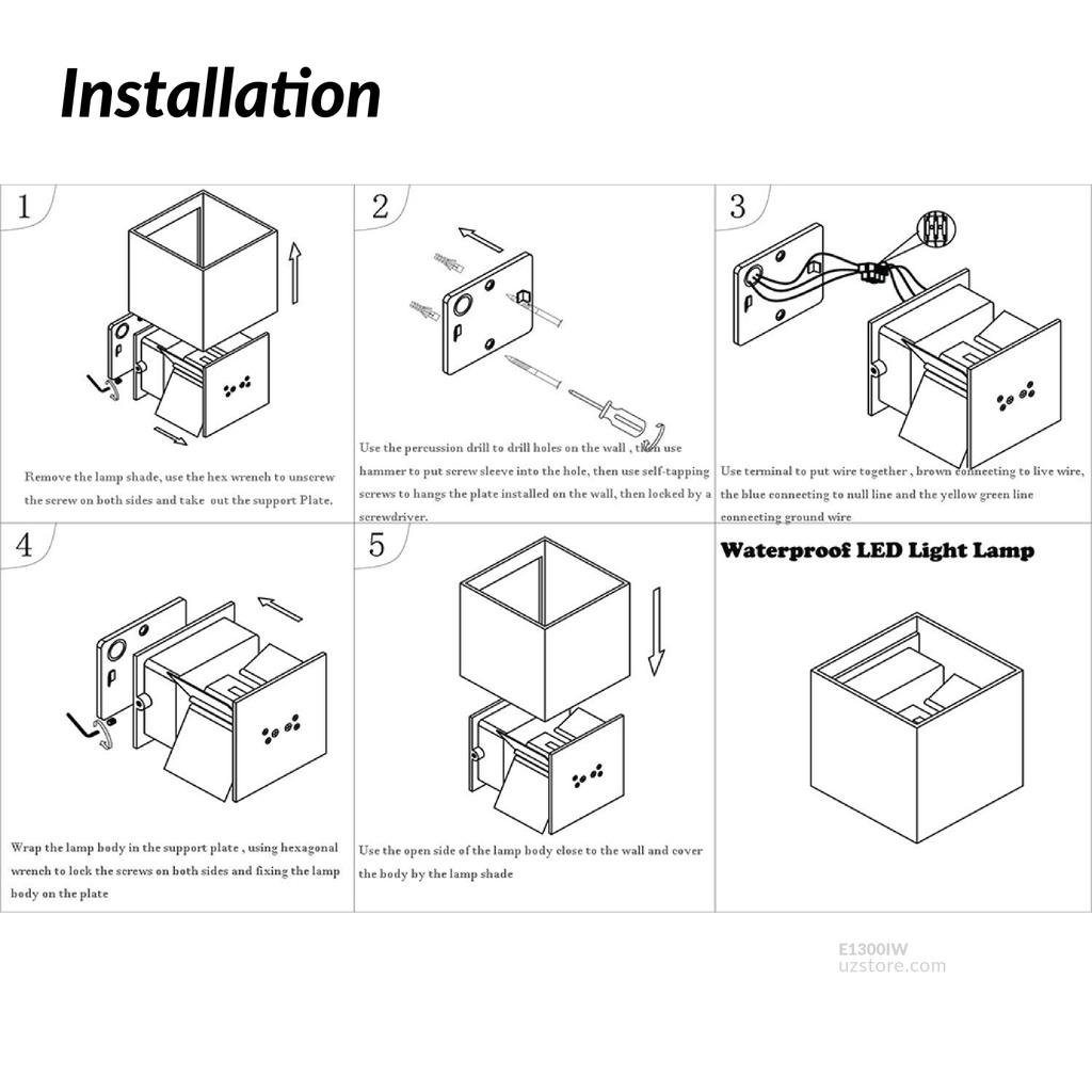 LED Outdoor Wall LIGHT W37 WW WHITE