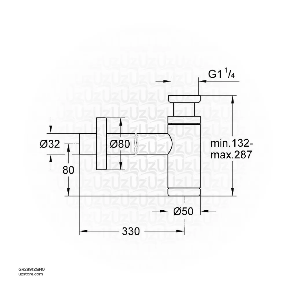 Uzstore GROHE Trap 28912GN0 , brushed cool sunrise  GR28912GN0-02.webp