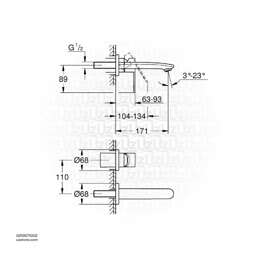 Uzstore  GROHE Eurostyle Cosmopolitan 2-hole basin mixer GR19571002-02.webp