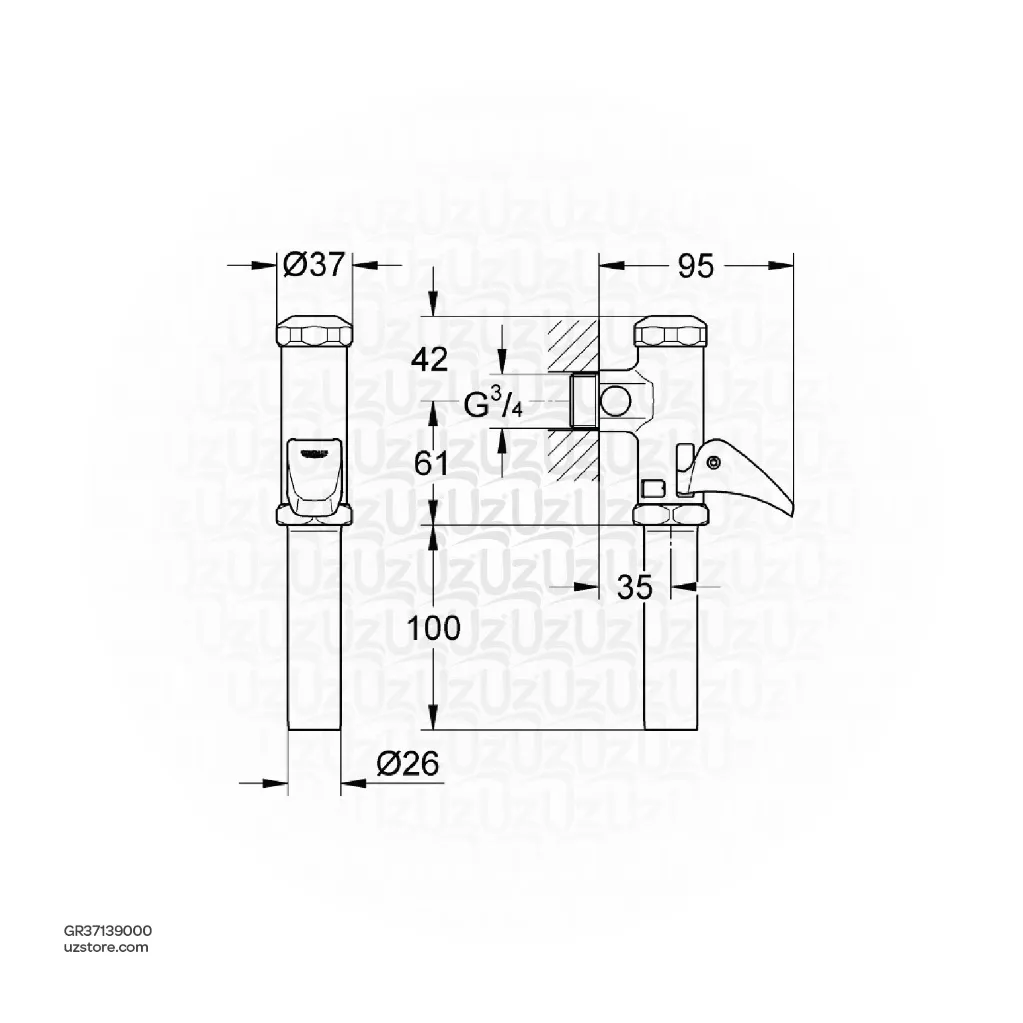 UzstoreGROHE DAL-Automatic flush valve for WC , 37139000 , chrome  GR37139000-02.webp