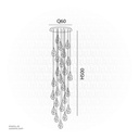 Chandelier 9466/25. Q60 H500 125W